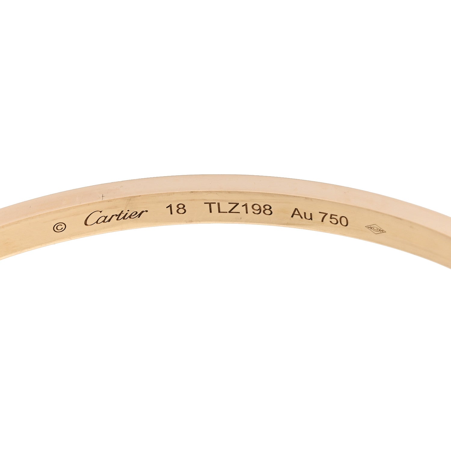 Cartier 18K Yellow Gold 6 Diamond Small LOVE Bracelet 18 4 of 5
