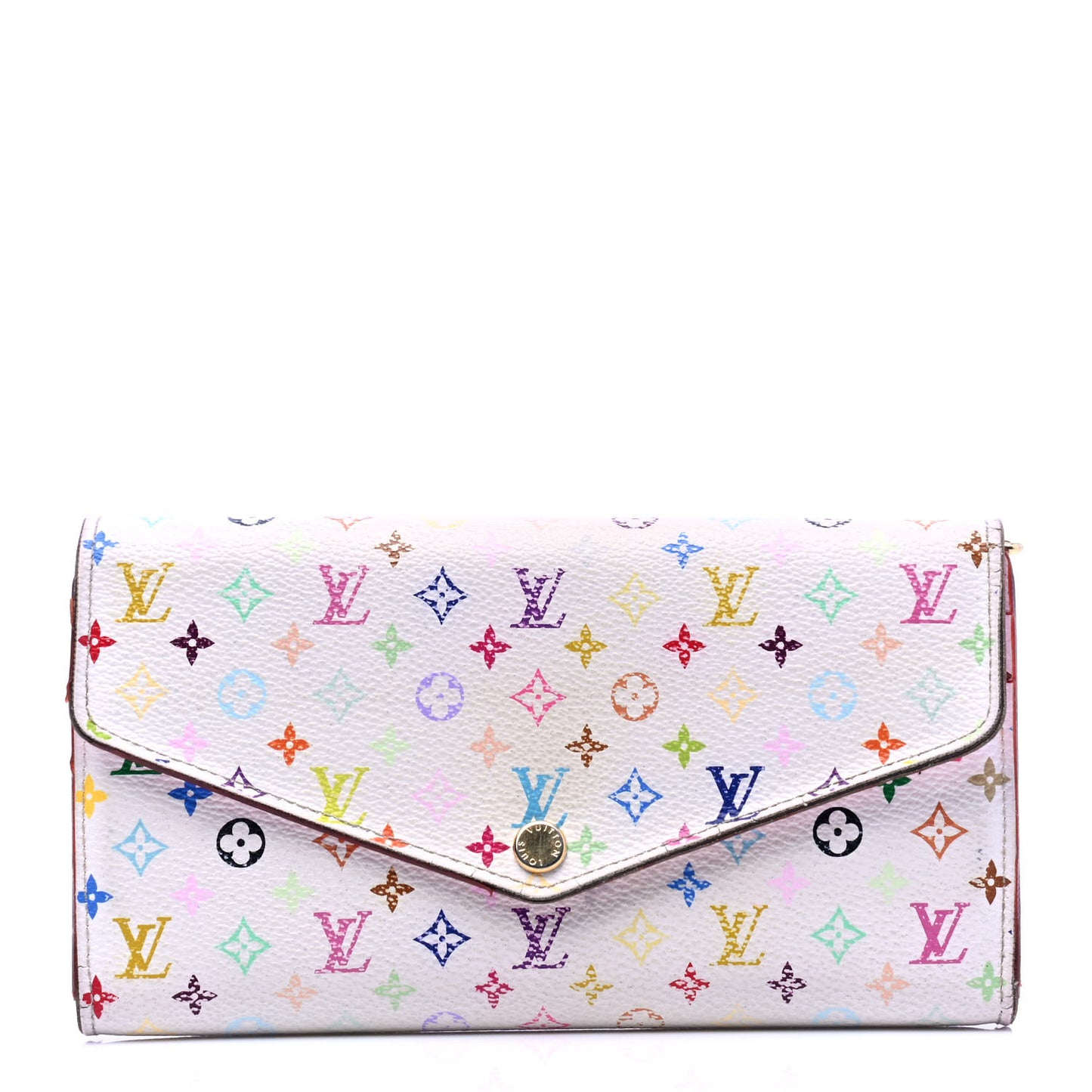 Monogram Multicolor Sarah Wallet NM White Litchi