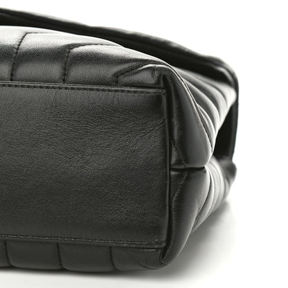 Saint Laurent Calfskin Y Quilted Monogram Small Loulou Chain Satchel Black 10 of 10