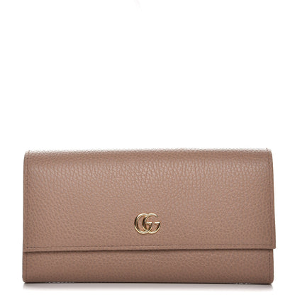 Gucci Dollar Calfskin GG Marmont Continental Wallet Porcelain Rose 1 of 8
