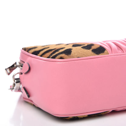 Miu Miu Nappa Matelasse Cavallino Patch Double Zip Shoulder Bag Miele Moro 7 of 14