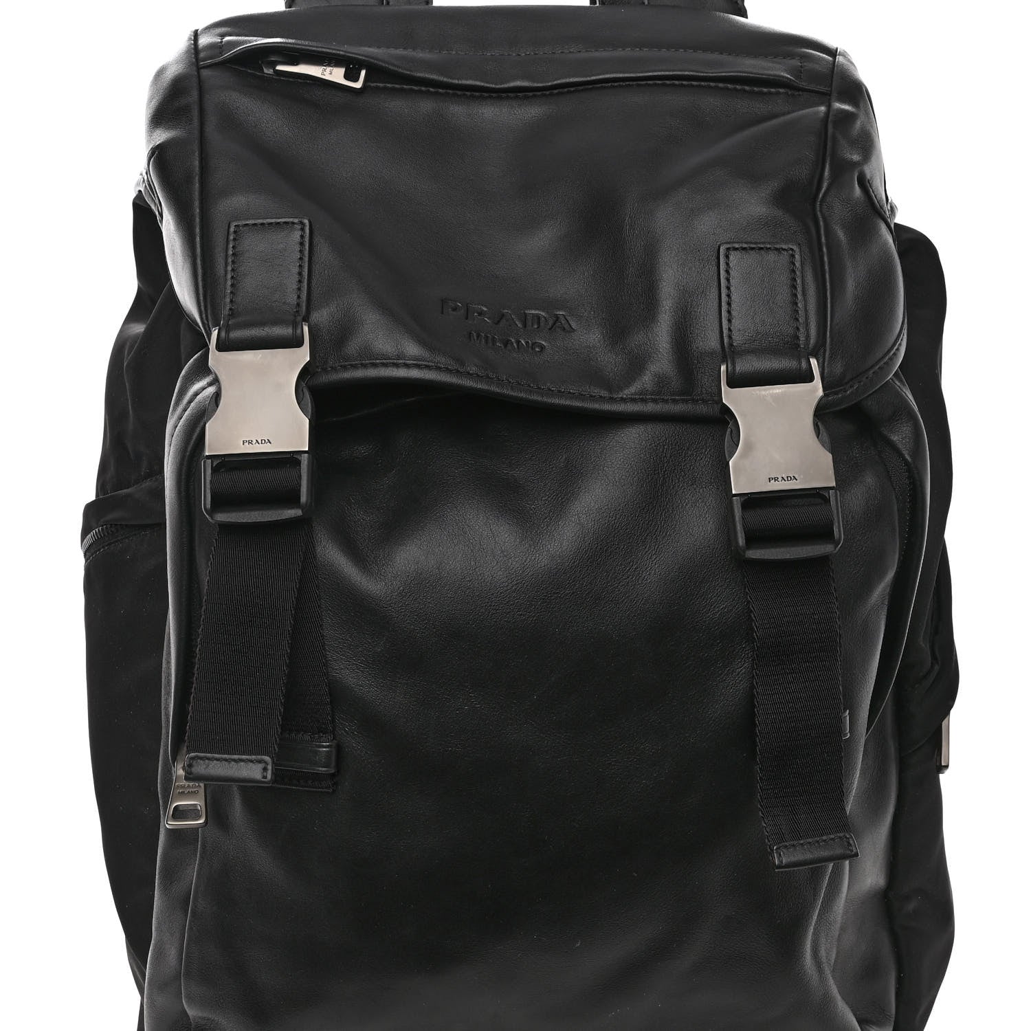 Prada Soft Calfskin Backpack Black 7 of 11