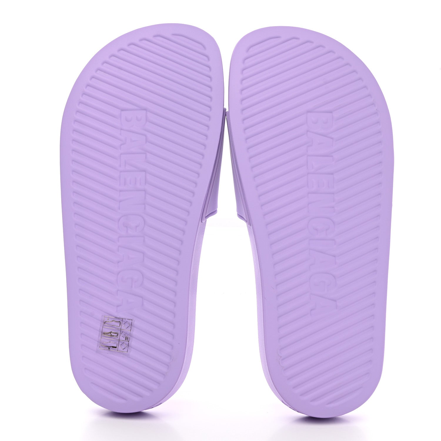 Balenciaga Rubber Womens BB Pool Slide Sandals 35 Lilac 5 of 9