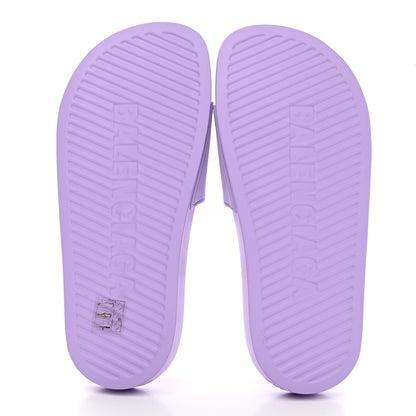 Balenciaga Rubber Womens BB Pool Slide Sandals 35 Lilac 5 of 9