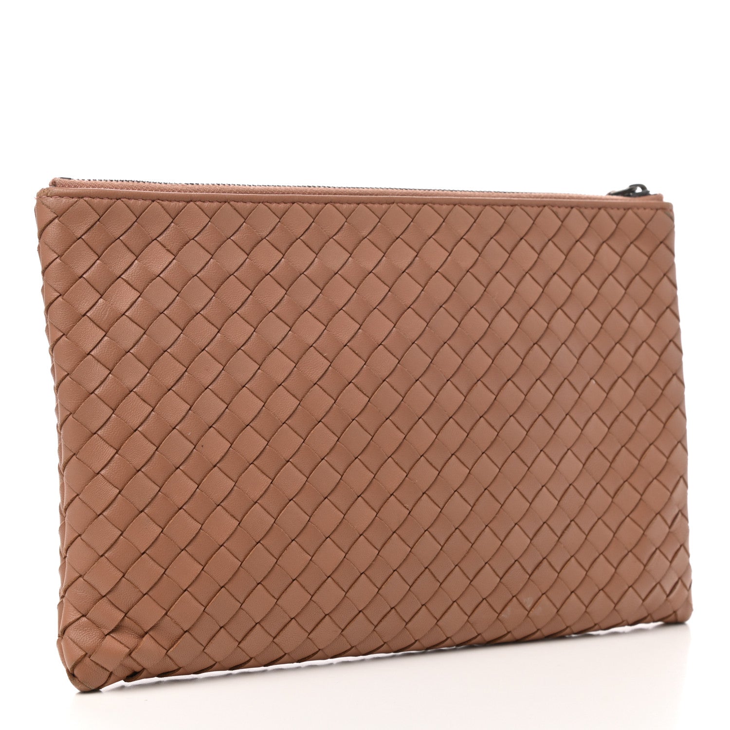 Bottega Veneta Nappa Intrecciato Medium Zip Pouch Noce 3 of 8