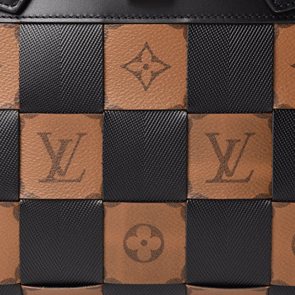 Louis Vuitton Calfskin Monogram Damier Tressage City Steamer PM Black 10 of 12