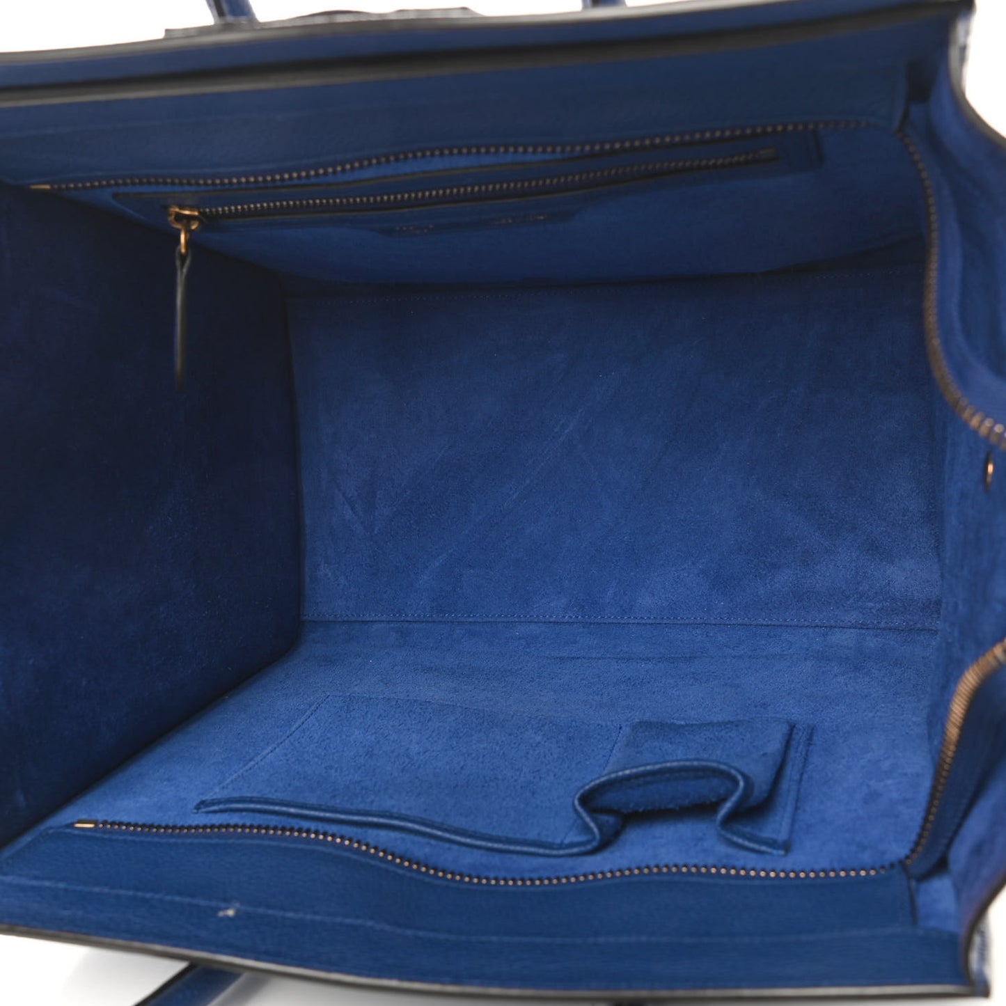 Drummed Calfskin Mini Luggage Indigo