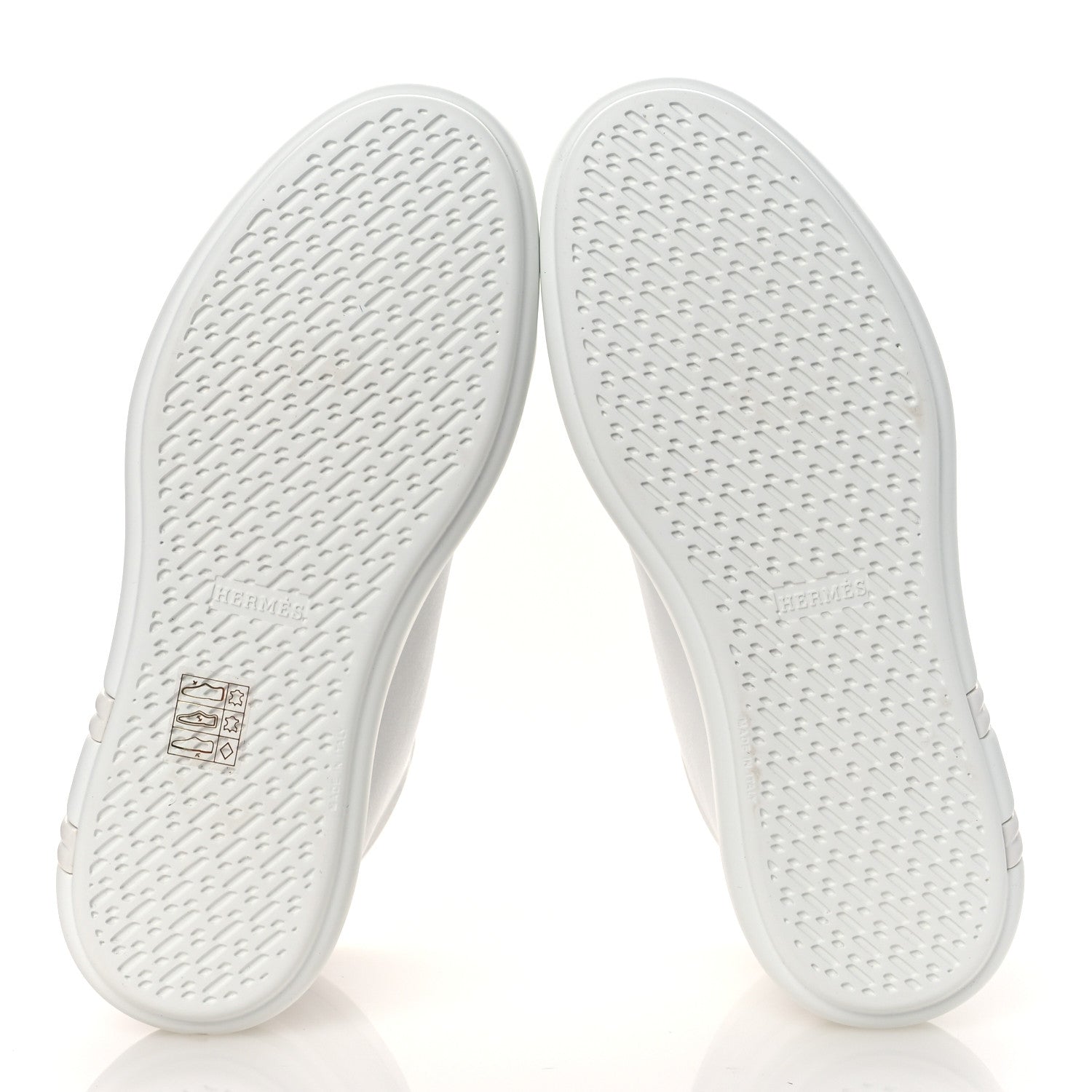 Hermes Calfskin Womens Happiness High Top Sneakers 36.5 White 7 of 12