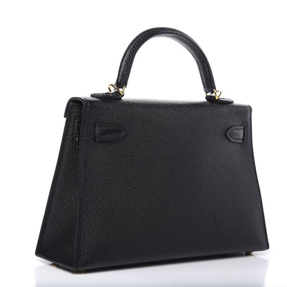 Hermes Chevre Mysore Mini Kelly Sellier 20 Black 5 of 25