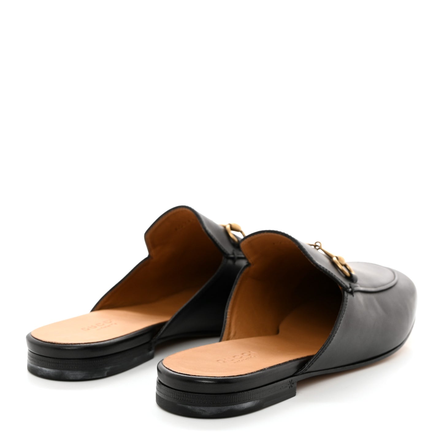 Calfskin Womens Princetown Slippers 38.5 Black