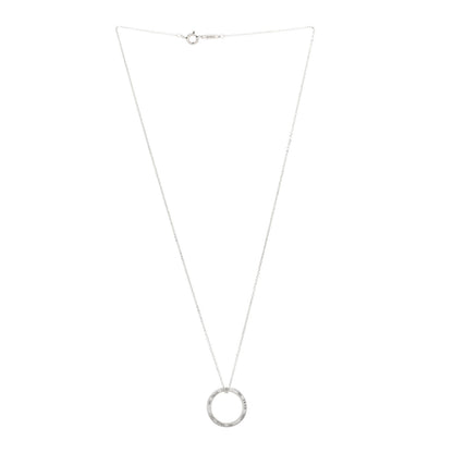 Tiffany Sterling Silver 1837 Circle Pendant Necklace 3 of 4