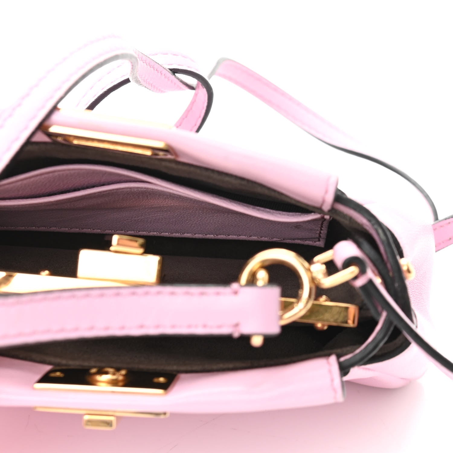 Fendi Shiny Nappa Micro Peekaboo Iconic Satchel Lavanda 5 of 10