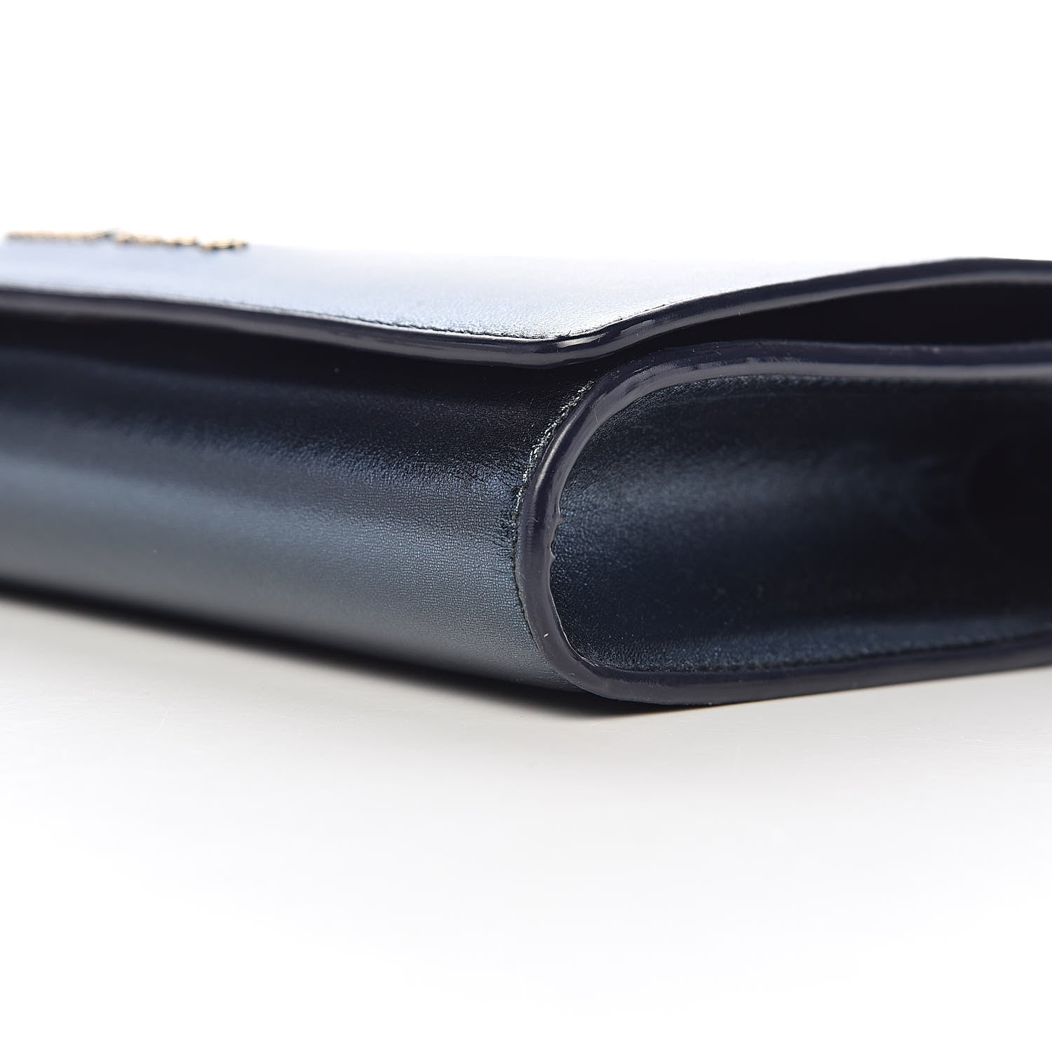 Jimmy Choo Metallic Calfskin Chain Wallet Blue 11 of 13