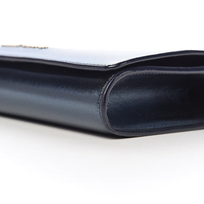 Jimmy Choo Metallic Calfskin Chain Wallet Blue 11 of 13