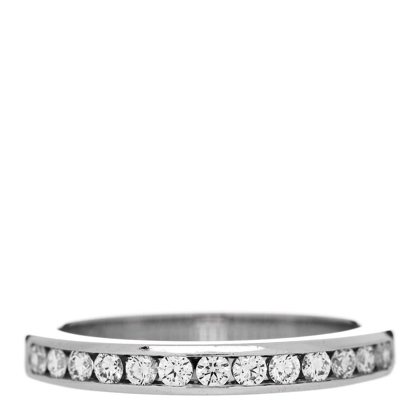 Platinum Diamond 2.5mm Half Circle Wedding Band Ring 47 4