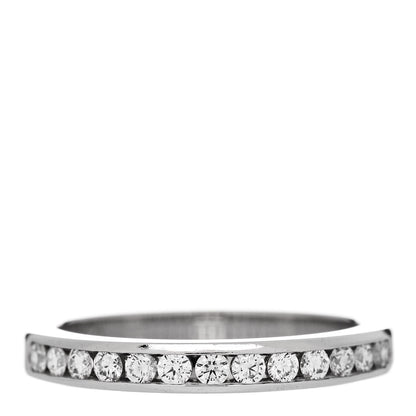 Tiffany Platinum Diamond 2.5mm Half Circle Wedding Band Ring 47 4 1 of 6