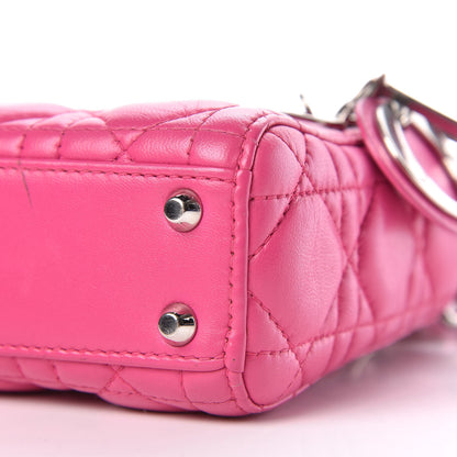 Christian Dior Lambskin Cannage Nano Lady Dior Fuchsia 6 of 11