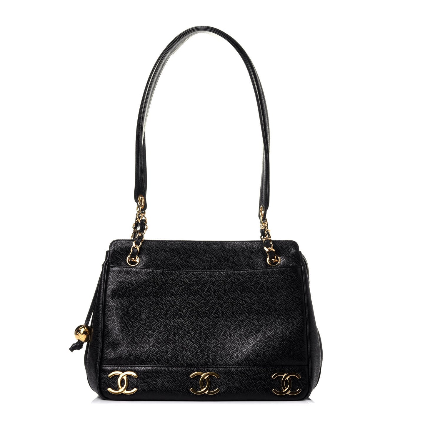 Caviar CC Shoulder Bag Black