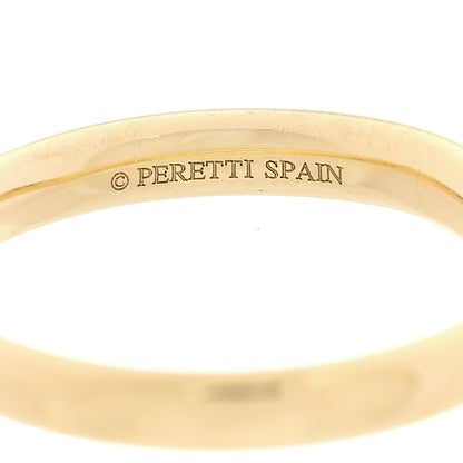Tiffany 18K Yellow Gold Diamond .08ctw Elsa Peretti Wedding Band Ring 56 7.5 6 of 6