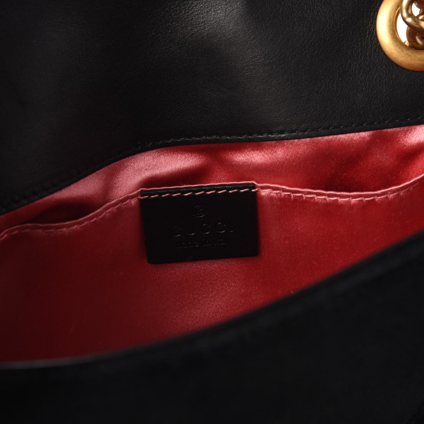 Velvet Matelasse Mini GG Marmont Shoulder Bag Black