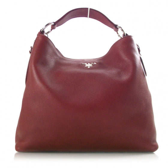 Prada Vitello Daino Shoulder Bag Rubino 1 of 12