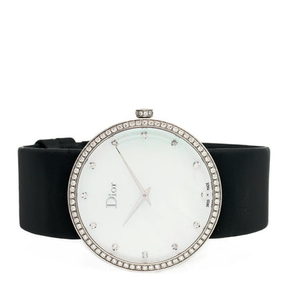 Christian Dior Stainless Steel Satin Diamond Bezel Mother of Pearl 38mm La D De Dior Quartz Watch 2 of 5
