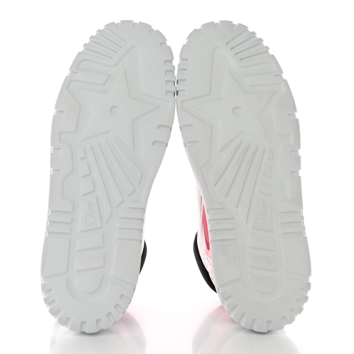 Nylon Calfskin Womens D-Player High Top Sneakers 38 Pink