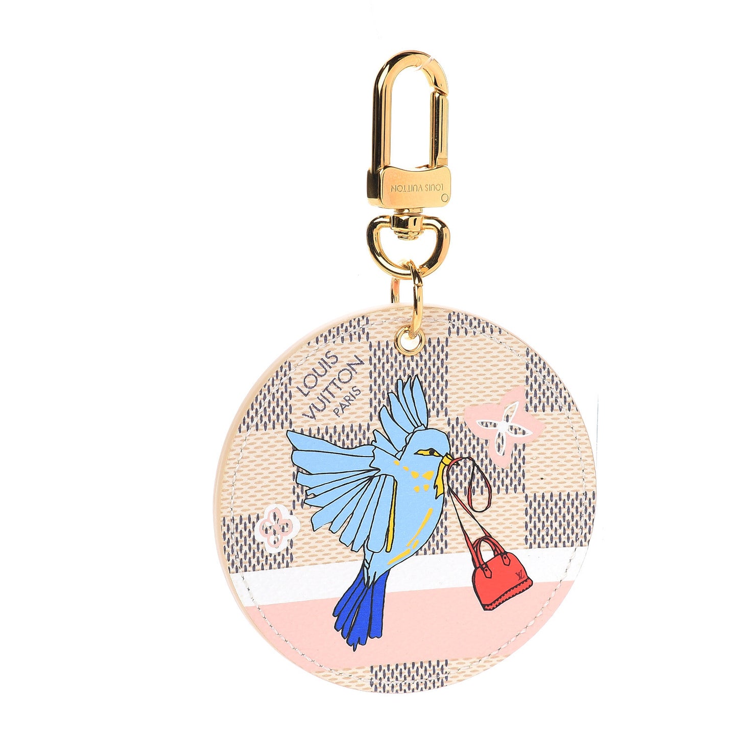 Damier Azur 2018 Christmas Animation Bag Charm Key Ring