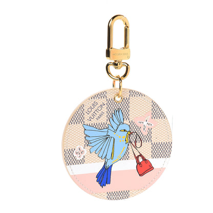 Louis Vuitton Damier Azur 2018 Christmas Animation Bag Charm Key Ring 1 of 3