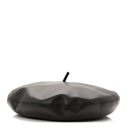 Christian Dior Lambskin D-Dream Beret 57 Black 1 of 8