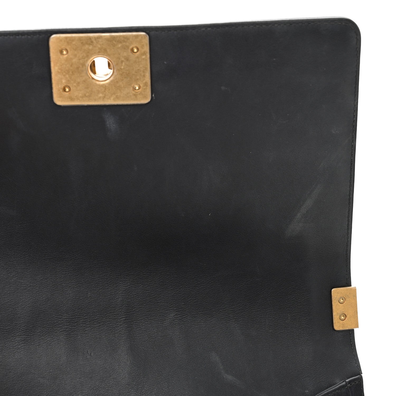 Chanel Calfskin Quilted Medium Boy Flap Dark Grey 11 of 14