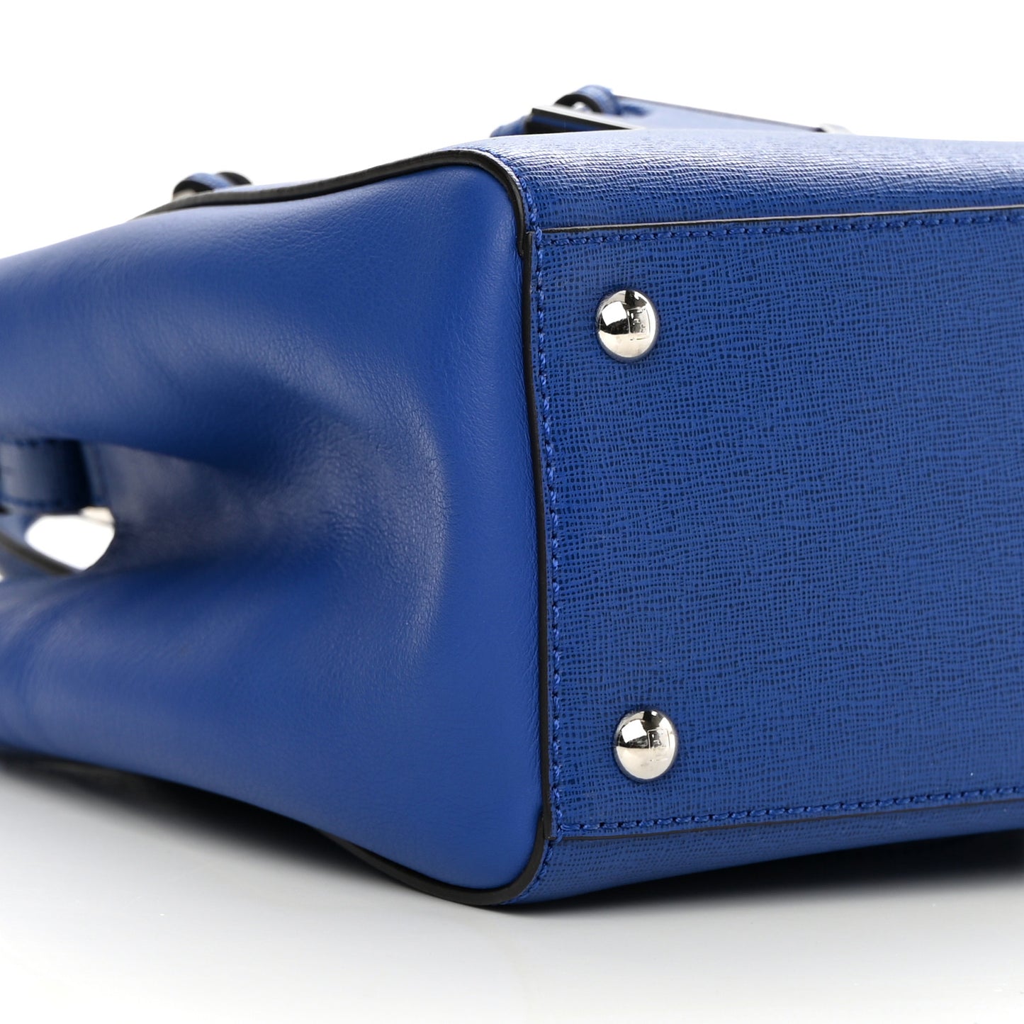 Vitello Elite Petite 2Jours Tote Blue Neon