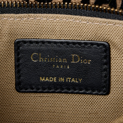 Christian Dior Canvas Embroidered Butterfly Brocart Hat Basket Bag Beige Multicolor 10 of 15