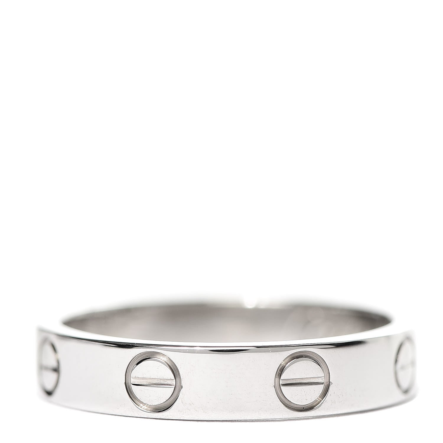Cartier 18K White Gold 3.5mm LOVE Wedding Band Ring 50 5.25 3 of 7