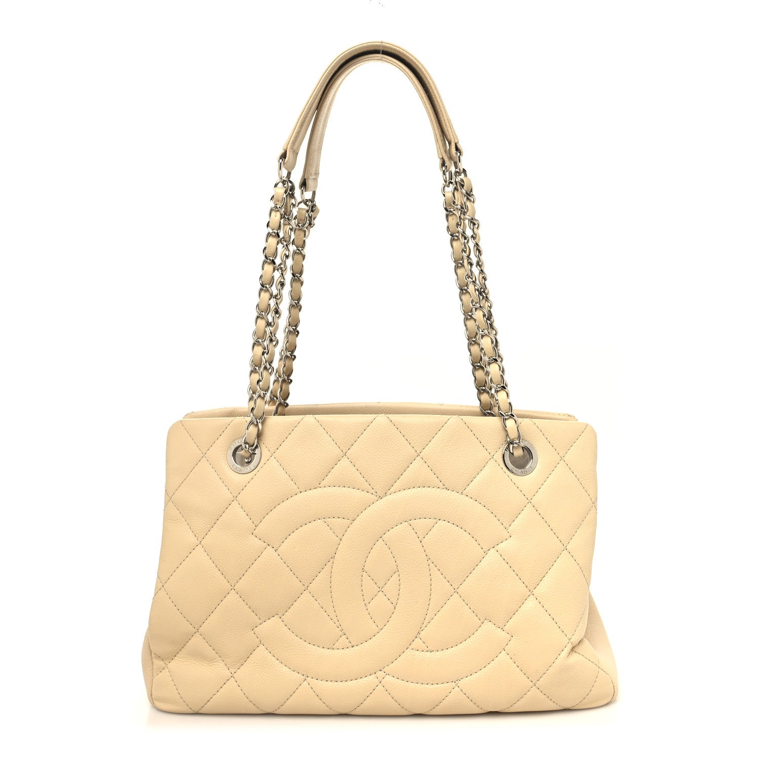 Chanel Caviar Quilted Petit Timeless Tote PTT Beige 1 of 13