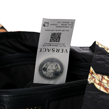 Versace Nylon Medusa Print Tote Black 7 of 9
