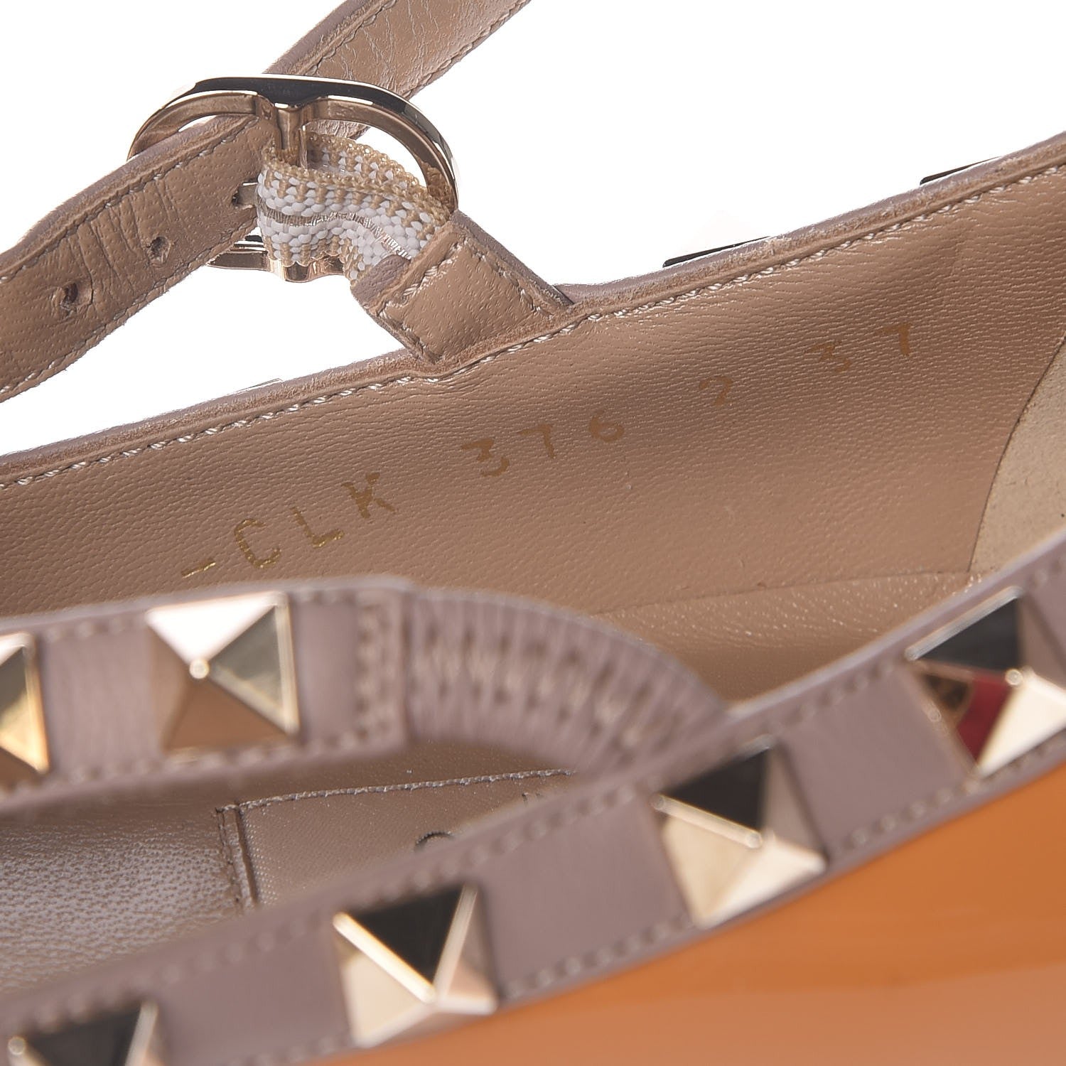 Valentino Garavani Patent Nappa Rockstud Cage Ballerina Flats 37 Mandarin Sorbet Poudre 8 of 9