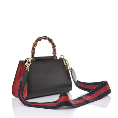 Gucci Nappa Bamboo Web Mini Nymphaea Top Handle Bag Black 3 of 7