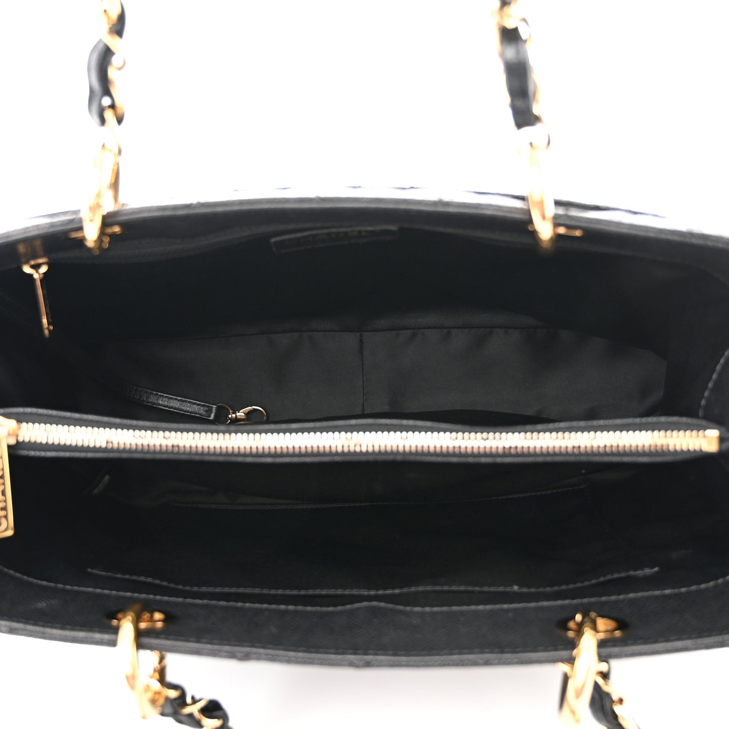 Caviar Quilted Grand Shopping Tote GST Black