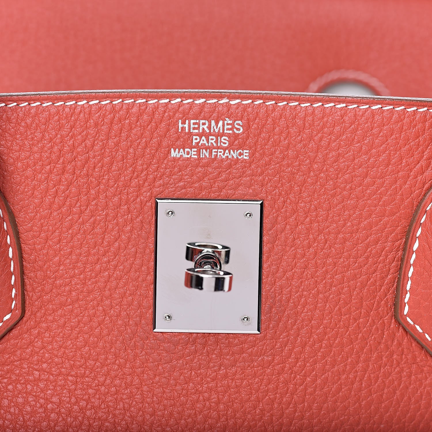 Hermes Togo Casaque Birkin 40 Sanguine White 18 of 31