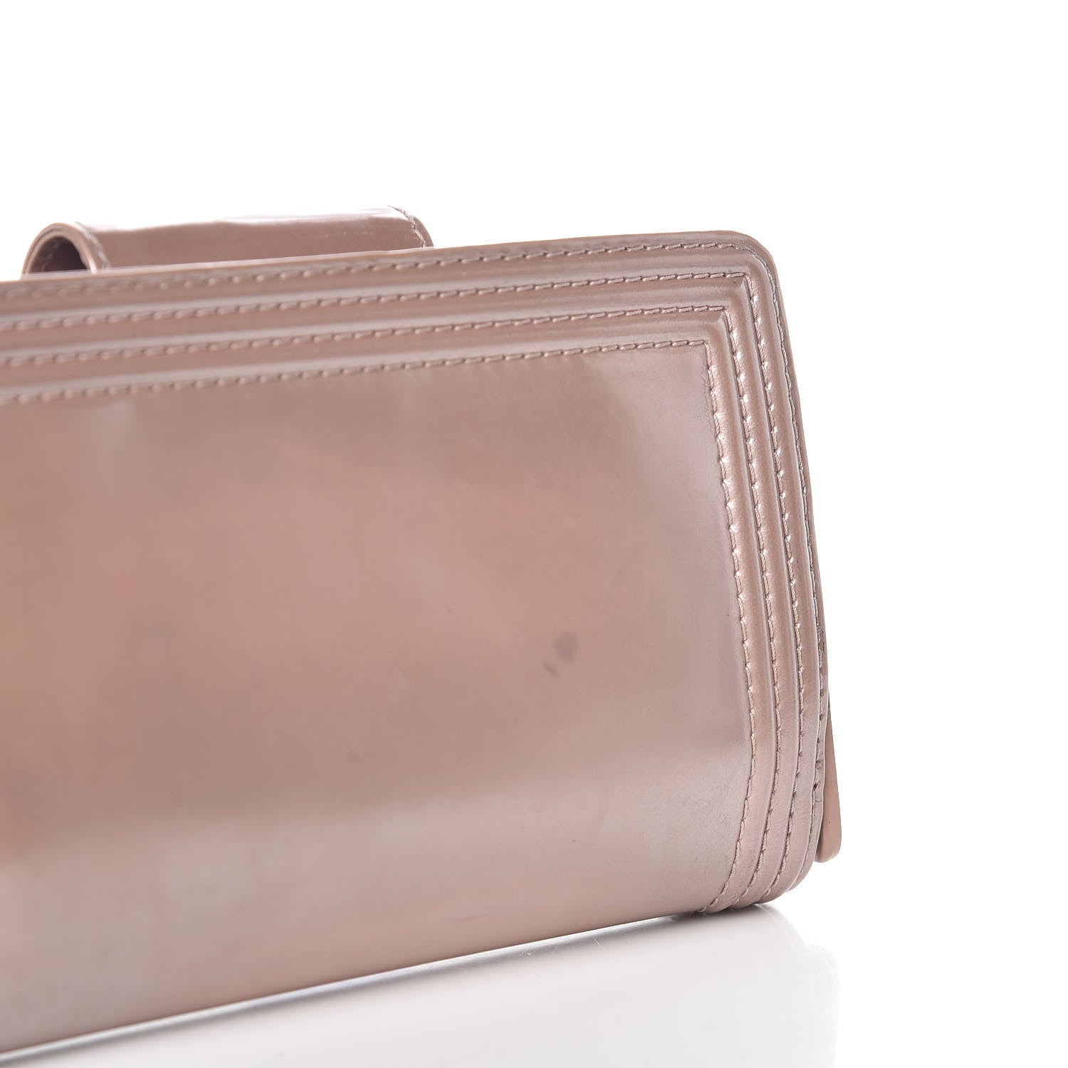 Chanel Metallic Glazed Calfskin Boy Zipped Pocket Wallet Pink 14 of 14