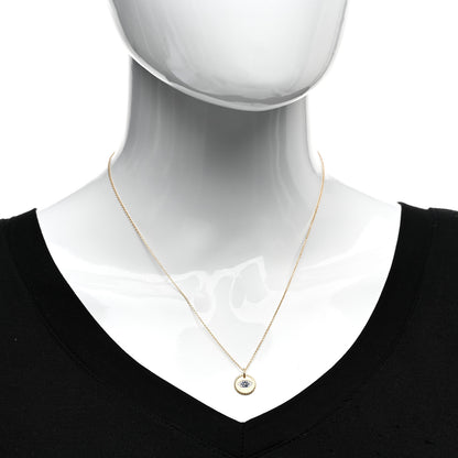 David Yurman 18K Yellow Gold Blue Sapphire Diamond Evil Eye Necklace 2 of 4
