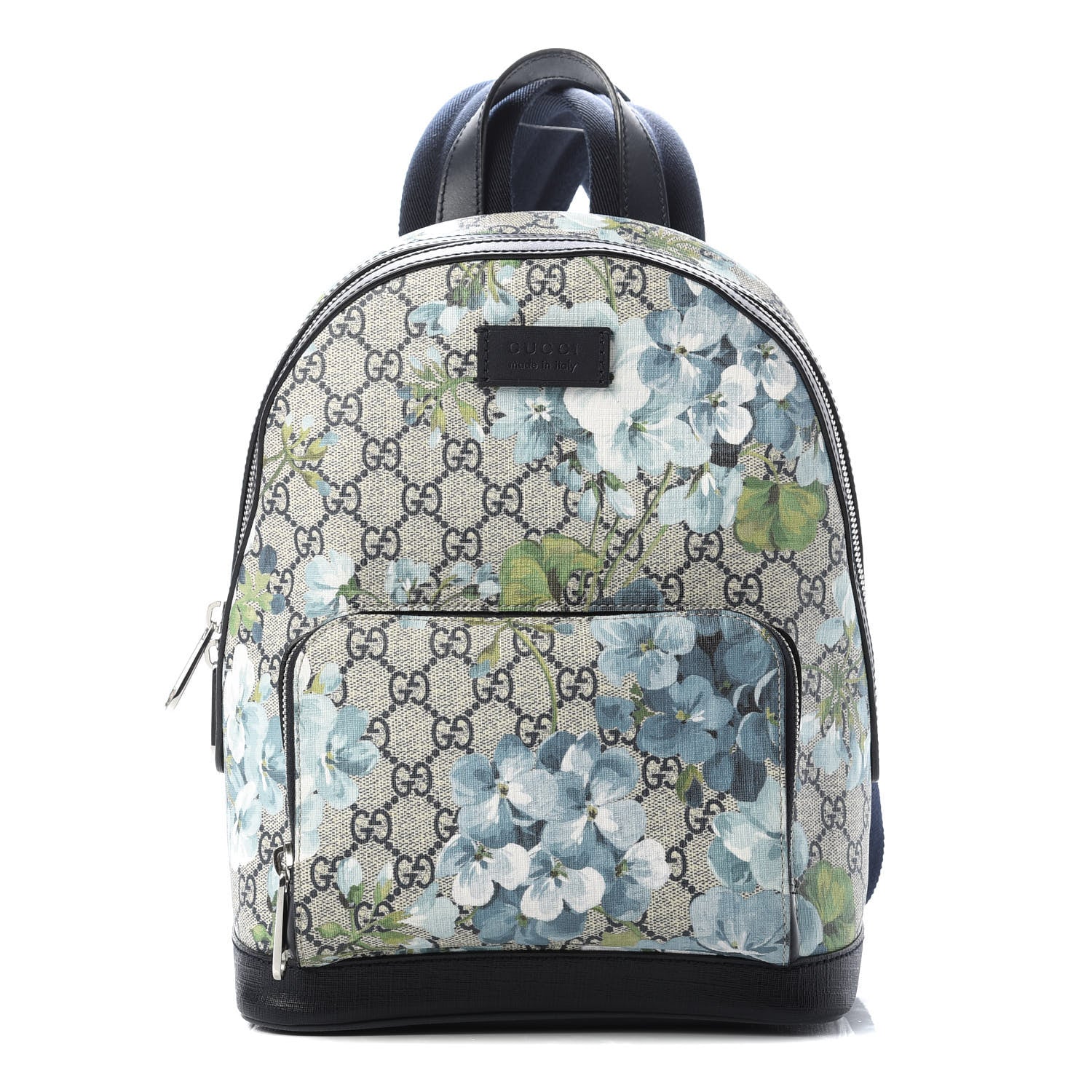 Gucci GG Supreme Monogram Blooms Small Day Backpack Blue 1 of 8