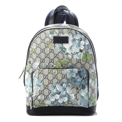 Gucci GG Supreme Monogram Blooms Small Day Backpack Blue 1 of 8