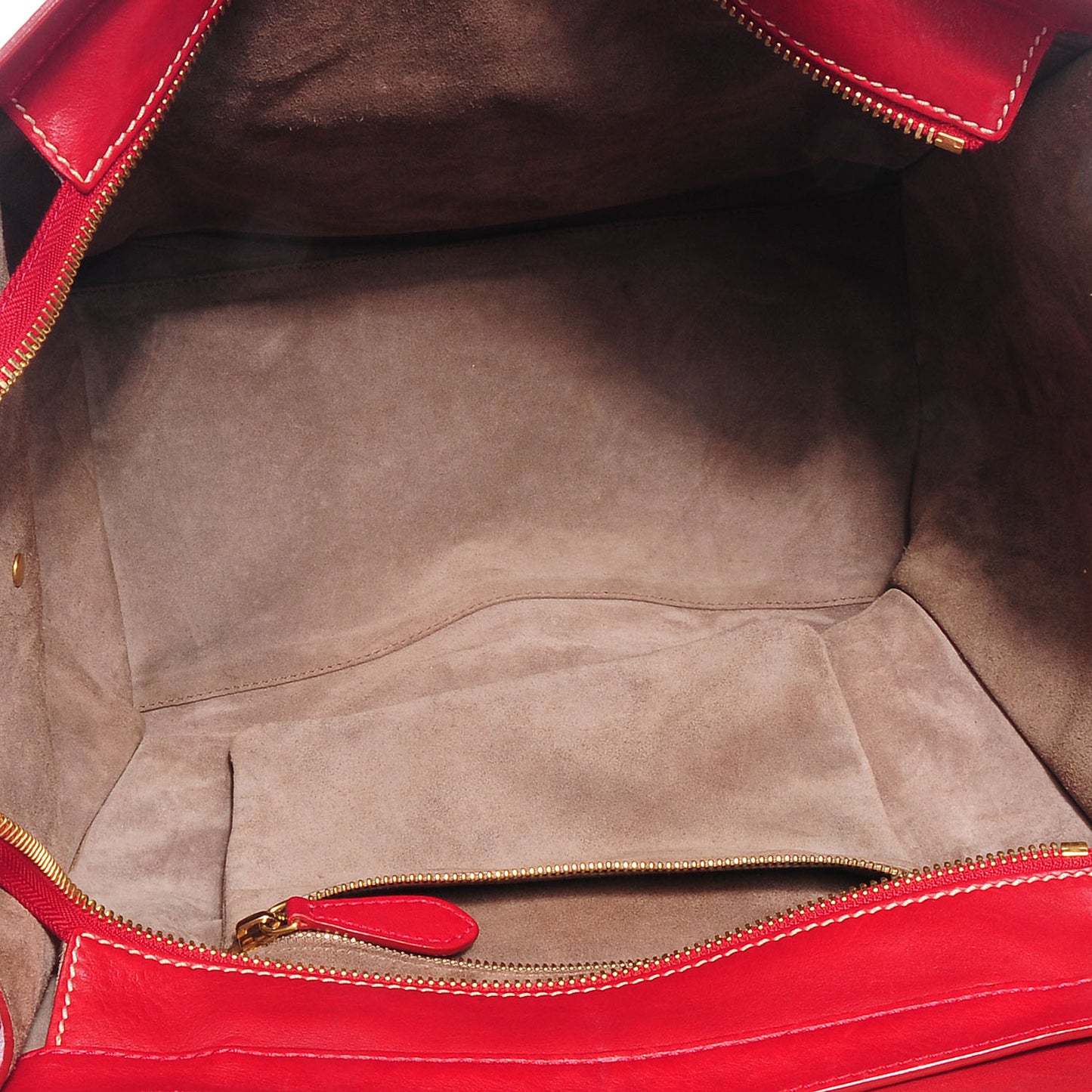 Smooth Calfskin Mini Luggage Envelope Tote Red