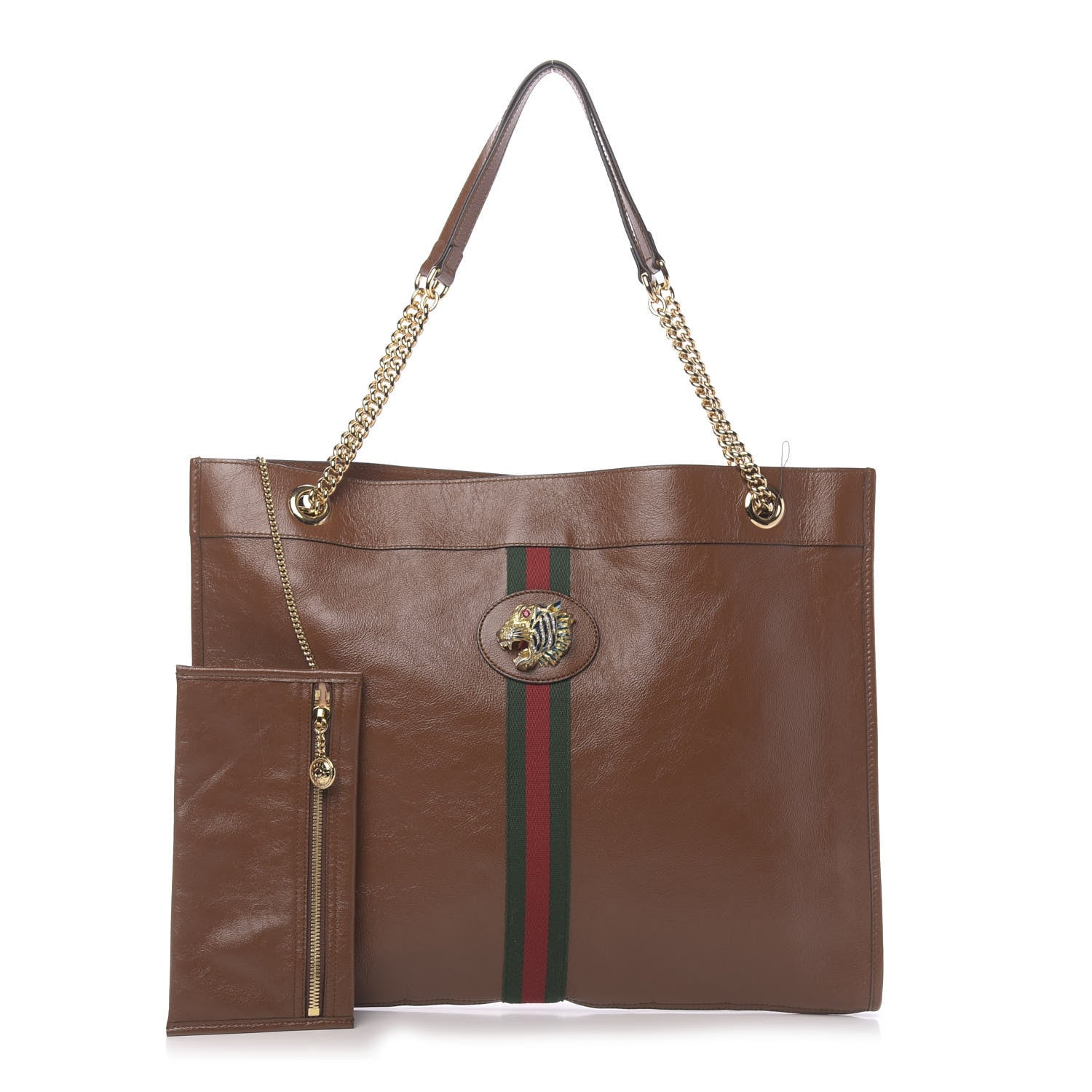Gucci Calfskin Large Rajah Chain Tote Cuir 1 of 10