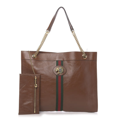 Gucci Calfskin Large Rajah Chain Tote Cuir 1 of 10