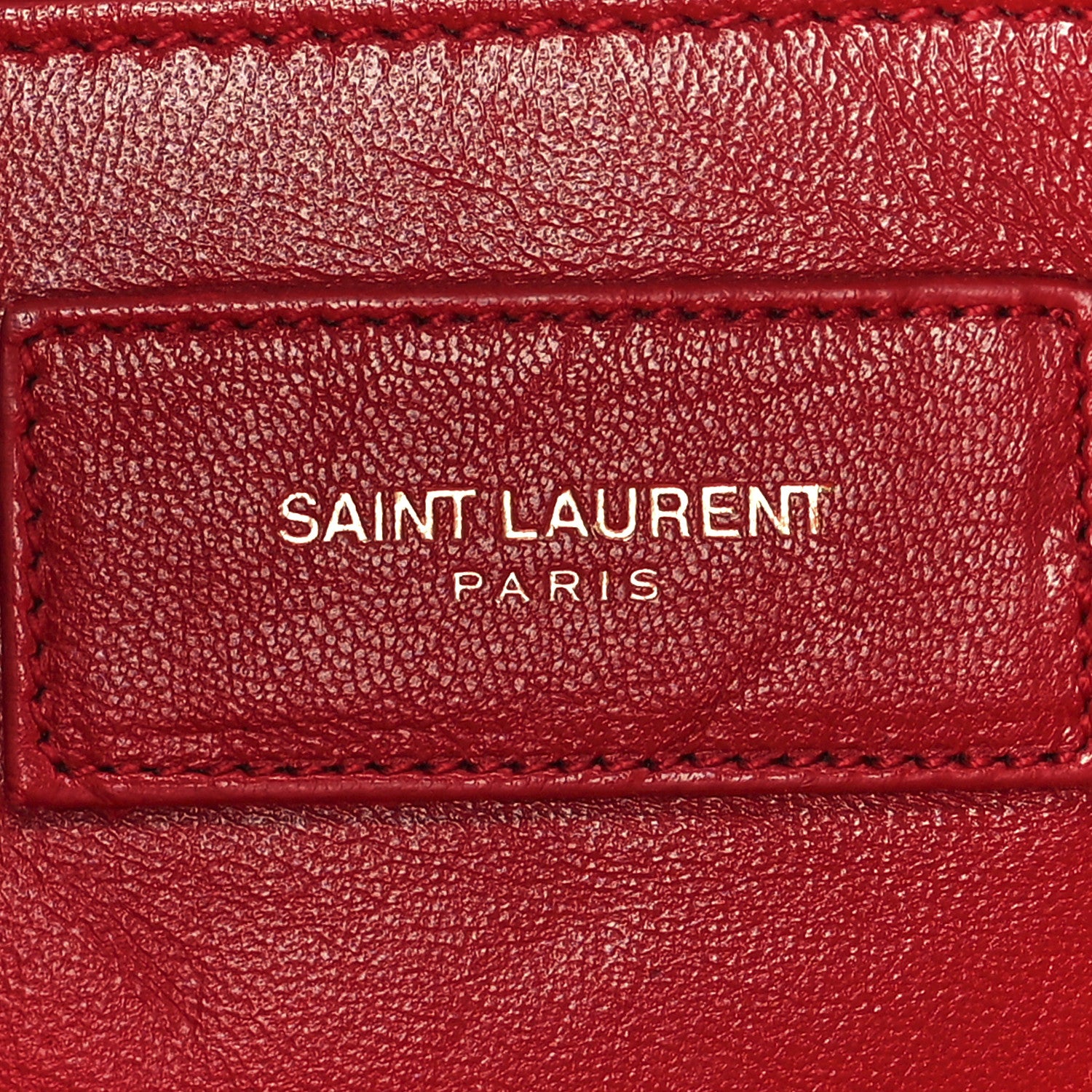 Saint Laurent Grain De Poudre Classic Monogram Cassandre Clutch New Red 7 of 12
