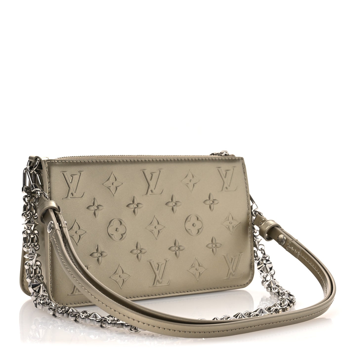 Calfskin Debossed Monogram Lexington Pochette Light Gold