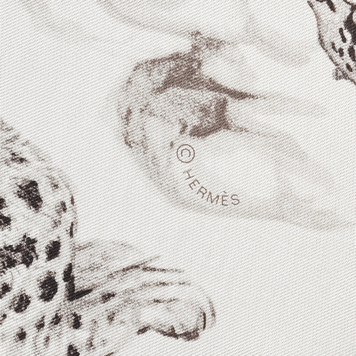 Silk Dans L' Atelier De Robert Scarf 90 Cendre Gris Sepia